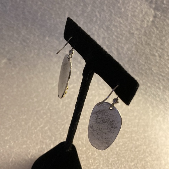 NWOT - Unique Spiral Zinc Alloy & Copper Oval French Hook Drop Pierced Earrings - Picture 7 of 9